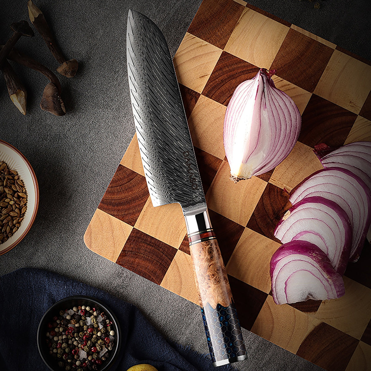 Couteau Santoku Akari